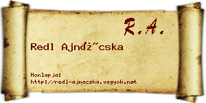 Redl Ajnácska névjegykártya